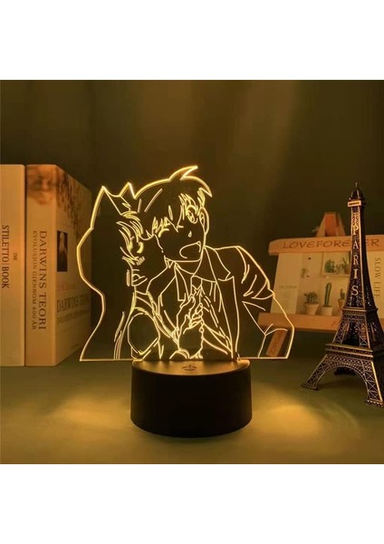 Anime Dedektif Conan Figürü 3D Çocuk Için, Uzaktan Kumandayla Değişen 16 Renk, Çocuk Odası Dekoru, Jimmy Kudo Figür Manga Illusion LED Oyuncak Lamba Kız Erkek Çocuklar Için Noe (Yurt Dışından)