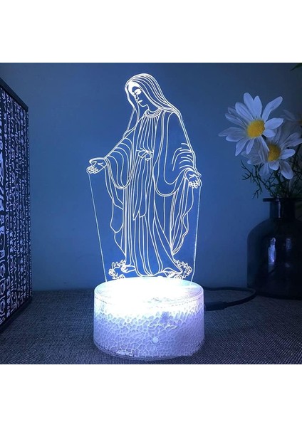 Çocuklar Için Isa Figürü 3D Gece Lambası, Uzaktan Kumanda ile Değişen 16 Renk, Çocuk Odası Dekoru, Şekil Manga Illusion LED Oyuncak Lamba Kız Erkek Çocuklar Için Noel Hediyeleri (Js5) (Yurt Dışından)