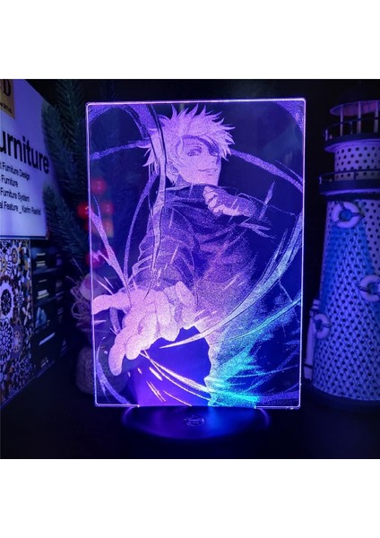 Anime Jujutsu Kaisen Şekil 3D Çocuklar Için, Uzaktan Kumandayla Değişen 16 Renk, Çocuk Odası Dekoru, Şekil Manga Illusion LED Oyuncak Lamba Kız Erkek Çocuklar Için Noel Hediyel (Yurt Dışından)
