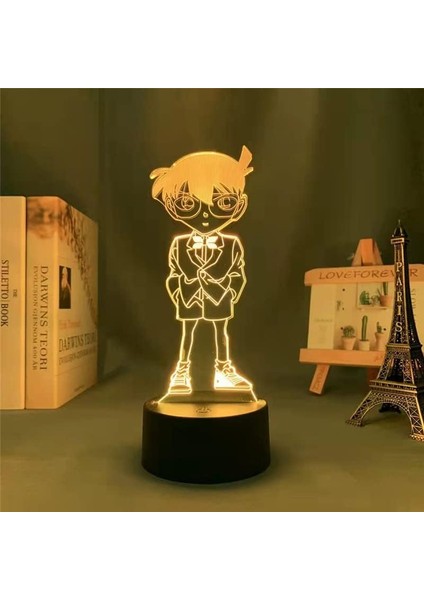 Anime Dedektif Conan Figürü 3D Çocuk Için, Uzaktan Kumandayla Değişen 16 Renk, Çocuk Odası Dekoru, Jimmy Kudo Figür Manga Illusion LED Oyuncak Lamba Kız Erkek Çocuklar Için Yıl (Yurt Dışından)
