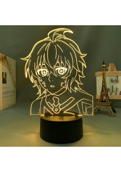 Için Anime Seraph Of The End 3D Nightlight 16 Renk Dekor Illusion Uzaktan Kumandalı LED Lamba, Manga Mikaela Şekil Noel Hediyesi Oyuncaklar Çocuklar/erkekler (Sonun Seraph'ı) (Yurt Dışından)