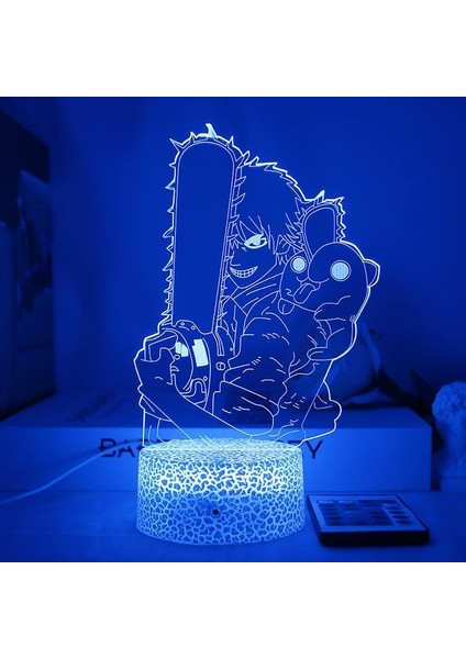 Testere Adam Için 3D Gece Lambası-Optik Illüzyon LED Işıkları Uzaktan Kumanda ile 16 Renk Değişimi, Akı Hayakawa Anime Figürü Oyuncak Lamba Çocuklar Için Noel Hediyesi (Çatlak, 2257) (Yurt Dışından) fırsatları