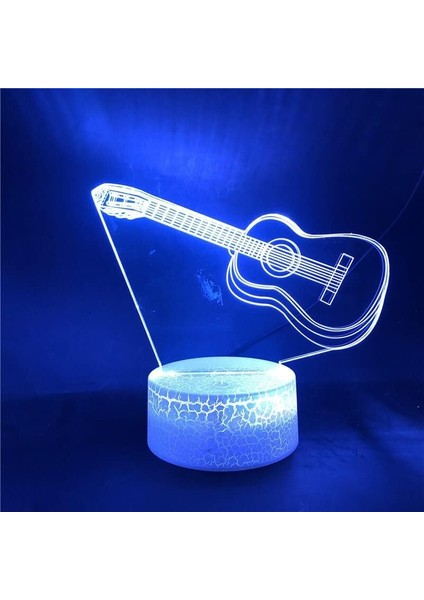 Çocuklar Için Keman Şekil 3D Gece Lambası, Uzaktan Kumanda ile Değişen 16 Renk, Çocuk Odası Dekoru, Şekil Manga Illusion LED Oyuncak Lamba Kız Erkek Çocuklar Için Noel Hediyeleri (Vl) (Yurt Dışından)