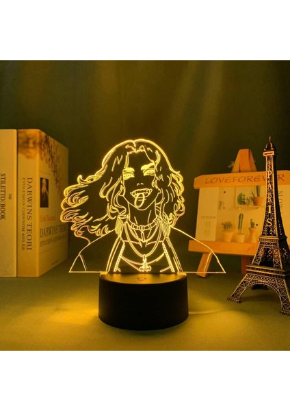 Için Anime Tokyo Revengersed 3D Nightlight 16 Renk Dekor Illusion Uzaktan Kumandalı LED Lamba, Manga Tokyo Revengers Şekil Noel Hediyesi Oyuncaklar Çocuklar/erkekler (Model 7) (Yurt Dışından)