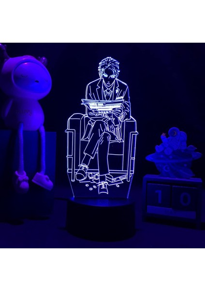 Anime Spy x Aile Figürü 3D Çocuk Için, Uzaktan Kumanda ile Değişen 16 Renk, Çocuk Odası Dekoru, Şekil Manga Illusion LED Oyuncak Lamba Kız Erkek Çocuklar Için Noel Hediyeleri ( (Yurt Dışından)