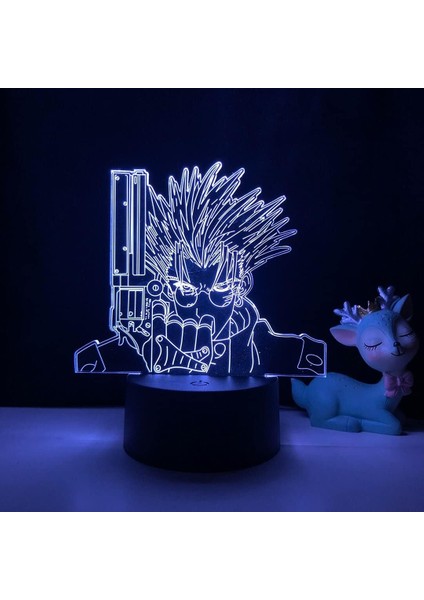 Anime Trigun Vash Stampede Figürü 3D Çocuk Için, Uzaktan Kumandayla Değişen 16 Renk, Çocuk Odası Dekoru, Figür Manga Illusion LED Oyuncak Lamba Kız Erkek Çocuklar Için Yılbaşı (Yurt Dışından)