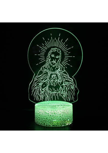 Çocuklar Için Isa Figürü 3D Gece Lambası, Uzaktan Kumanda ile Değişen 16 Renk, Çocuk Odası Dekoru, Şekil Manga Illusion LED Oyuncak Lamba Kız Erkek Çocuklar Için Noel Hediyeleri (Js4) (Yurt Dışından)