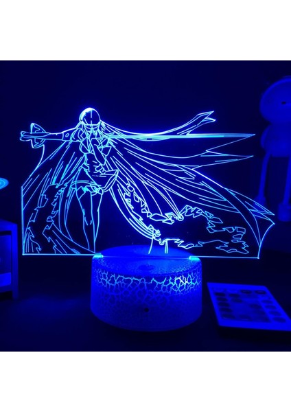 Anime Akame Ga Kill Figure 3D Çocuk Için, Uzaktan Kumanda ile Değişen 16 Renk, Çocuk Odası Dekoru, Şekil Manga Illusion LED Oyuncak Lamba Kız Erkek Çocuklar Için Noel Hediyeler (Yurt Dışından)