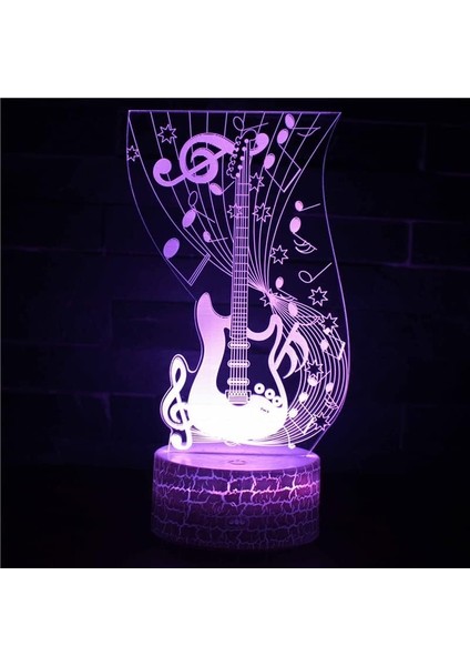 Anime Bas Gitar Keman Figürü 3D Çocuk Için, Uzaktan Kumanda ile Değişen 16 Renk, Çocuk Odası Dekoru, Şekil Manga Illusion LED Oyuncak Lamba Kız Erkek Çocuklar Için Noel Hediyel (Yurt Dışından)