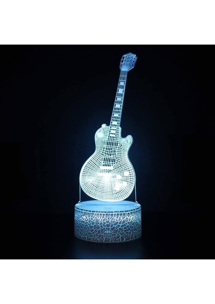 Anime Bas Gitar Keman Figürü 3D Çocuk Için, Uzaktan Kumanda ile Değişen 16 Renk, Çocuk Odası Dekoru, Şekil Manga Illusion LED Oyuncak Lamba Kız Erkek Çocuklar Için Yılbaşı Hedi (Yurt Dışından)