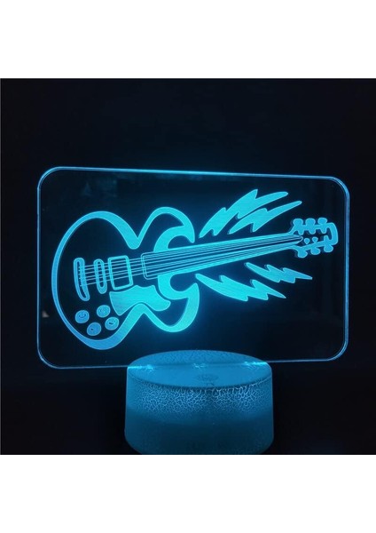 Çocuklar Için Keman Şekil 3D Gece Işığı, Uzaktan Kumanda ile Değişen 16 Renk, Çocuk Odası Dekoru, Şekil Manga Illusion LED Oyuncak Lamba Kız Erkek Çocuklar Için Noel Hediyeleri (Vl6) (Yurt Dışından)