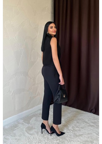 Siyah Pensli Pantolon modelleri