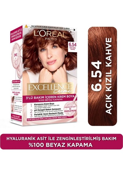 Creme Saç Boyası 6.54 Açık Kızıl Kahve