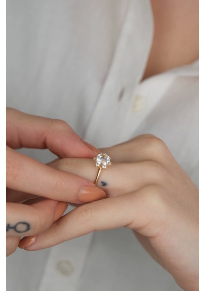 14 Ayar Altın Lotus Çiçekli Yüzük 885 fiyatları