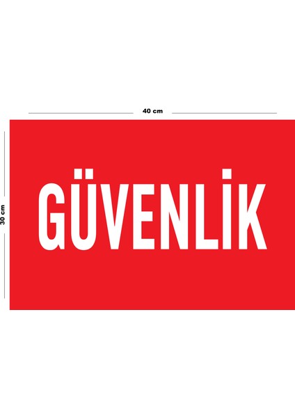 Metal Güvenlik 30 cm x 40 cm A3 Büyüklüğünde Uyarı Levhası Yönlendirme Tabelası