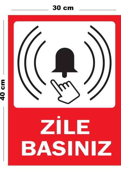 Metal Zile Basınız 30CM x 40CM A3 Büyüklüğünde Uyarı Levhası Yönlendirme Tabelası