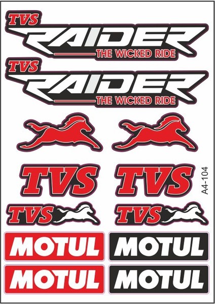 A4 Sticker 104 Tek Paket Çoklu Sticker