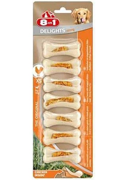 Luxury 8 In 1 Delights Köpek Için Ağız Bakım Kemiği Xs 7ADET 140 gr - Lisinya 1 Adet