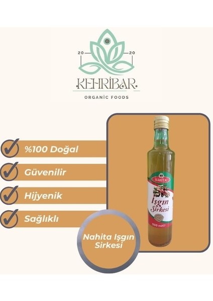 Işgın Sirkesi 500 ml Katkısız Doğal Fermente modelleri