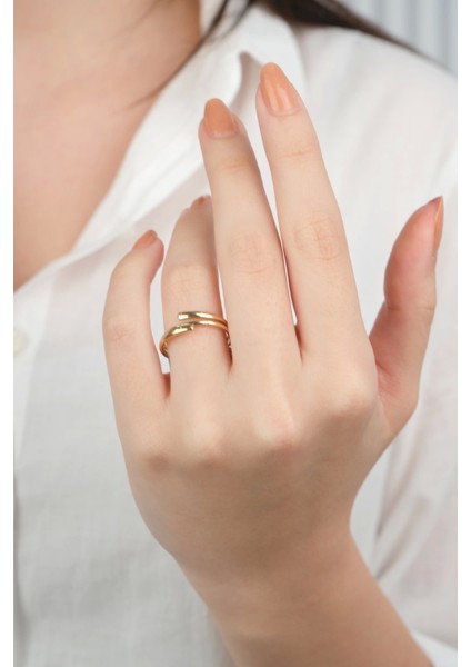 14 Ayar Altın Sade Sarmal Yüzük 883 fiyatları