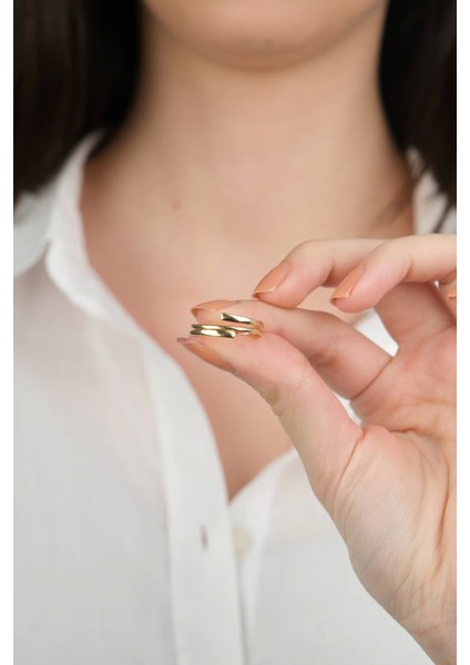 14 Ayar Altın Sade Sarmal Yüzük 883 fırsatları