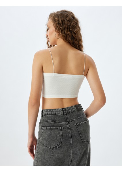Fitilli Ip Askılı Slim Fit Crop Kadın Atlet fırsatları