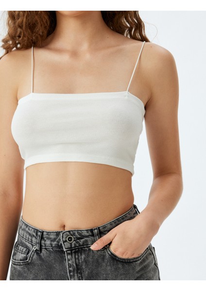 Fitilli Ip Askılı Slim Fit Crop Kadın Atlet indirimleri