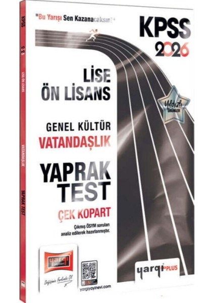 Yargı Yayınları 2026 Kpss Lise Ön Lisans Genel Kültür Vatandaşlık Çek Kopart Yaprak Test fiyatları