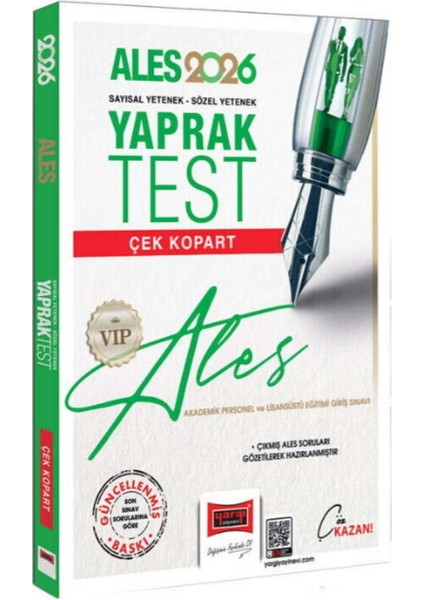 Yargı Yayınları 2026 Ales Vıp Sayısal Sözel Yetenek Çek Kopart Yaprak Test fiyatları