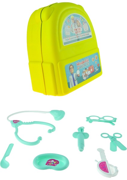 Oyuncak Doktor Seti Sırt Çantalı Set 7 Parça Set