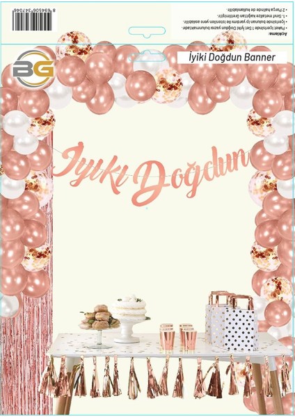 Kaligrafi Banner Iyi Ki Doğdun Bakır