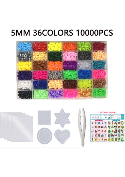 24/72 Renk Kutu Seti Hama Boncuk Oyuncak 2.6/5mm Perler Eğitici Çocuk 3D Bulmacalar Diy Oyuncaklar Sigorta Boncuk Pegboard Levhalar Ütü Kağıt (Yurt Dışından)