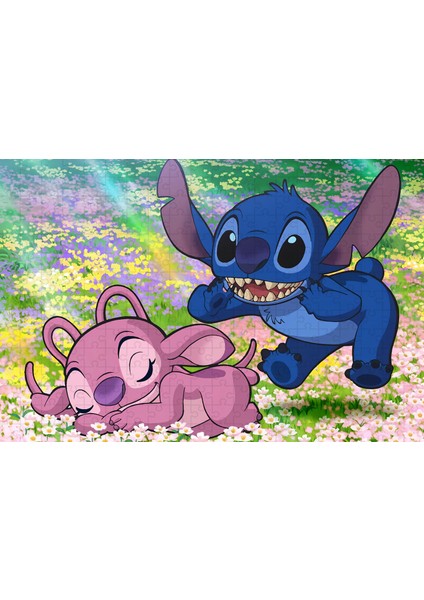 Disney Stitch Bulmaca 108/200/300/500/1000 Parça Oyun Yap-Boz Eğitici Sıkıştırılmış Oyuncaklar Hediyeler (Yurt Dışından)