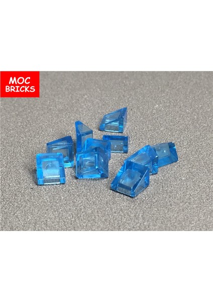 100 Adet Moc Tuğla Şeffaf Işık Mavi Eğim Tuğla 1x1 Şehir Modeli 50746 Eğitim Oyuncak Inşaat Blokları Çocuk Hediyeler (Yurt Dışından)