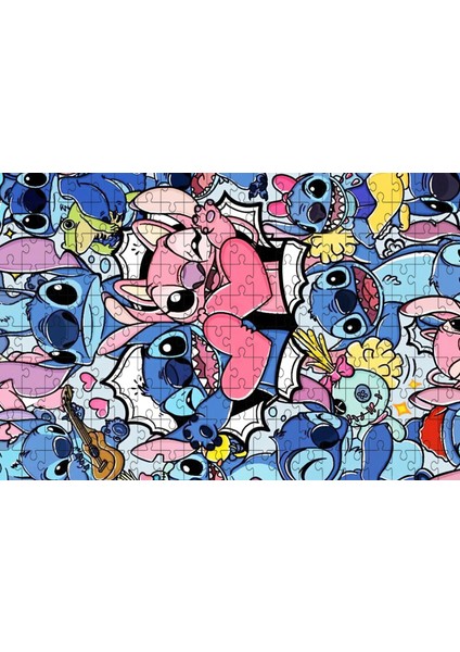 Disney Stitch Bulmaca 108/200/300/500/1000 Parça Oyun Yap-Boz Eğitici Sıkıştırılmış Oyuncaklar Hediyeler (Yurt Dışından)