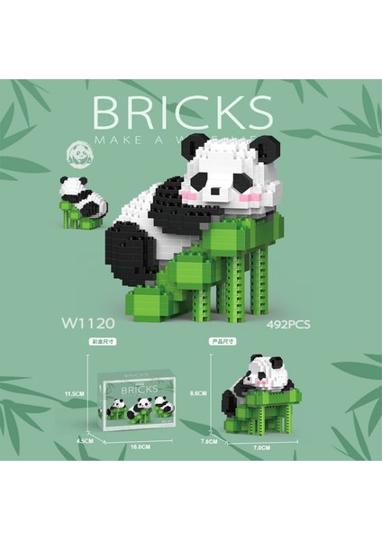 Kawaii Yapı Taşları 3D Kuş Sevimli Papağan Panda Araba Modeli Montaj Masa Süsü Çocuk Oyuncakları Çocuklar Için Hediyeler Mikro Dıy Tuğla (Yurt Dışından)