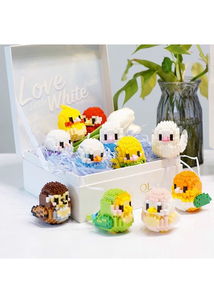 Kawaii Yapı Taşları 3D Kuş Sevimli Papağan Panda Araba Modeli Montaj Masa Süsü Çocuk Oyuncakları Çocuklar Için Hediyeler Mikro Dıy Tuğla (Yurt Dışından)