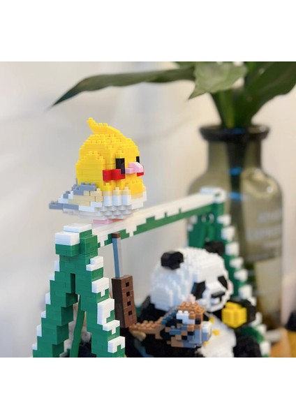 Kawaii Yapı Taşları 3D Kuş Sevimli Papağan Panda Araba Modeli Montaj Masa Süsü Çocuk Oyuncakları Çocuklar Için Hediyeler Mikro Dıy Tuğla (Yurt Dışından)