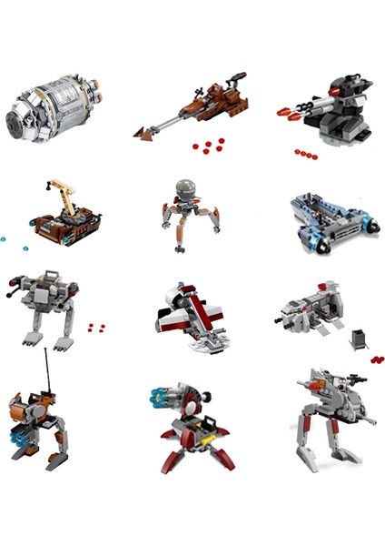 Dropship Bataklık Speeder Asker Klon Walker Savaşlar Savaş Paketi Yapı Taşları Mini Aksiyon Figürü Oyuncakları (Yurt Dışından)