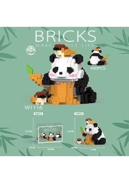 Kawaii Yapı Taşları 3D Kuş Sevimli Papağan Panda Araba Modeli Montaj Masa Süsü Çocuk Oyuncakları Çocuklar Için Hediyeler Mikro Dıy Tuğla (Yurt Dışından)