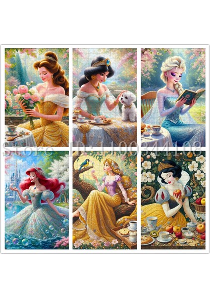300/500/1000 Parça Disney Bulmacalar Prenses Kar Beyaz Elsa Belle Yapboz Bulmacalar Yetişkin Çocuklar Için El Yapımı Oyuncaklar ve Hobiler (Yurt Dışından) fiyatları