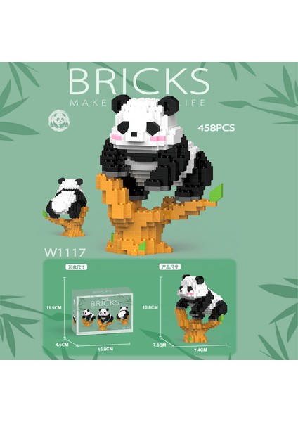 Kawaii Yapı Taşları 3D Kuş Sevimli Papağan Panda Araba Modeli Montaj Masa Süsü Çocuk Oyuncakları Çocuklar Için Hediyeler Mikro Dıy Tuğla (Yurt Dışından)