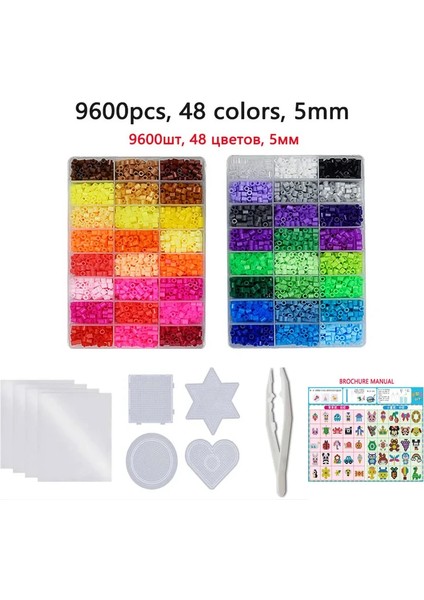 24/72 Renkler Kutu Seti Hama Boncuk Oyuncak 2.6/5mm Perler Eğitim Çocuklar 3D Bulmacalar Diy Oyuncaklar Sigorta Boncuk Pegboard Levhalar Ütü Kağıt (Yurt Dışından)