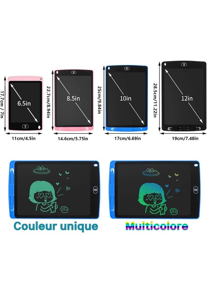 6.5/8.5/10/12 Inç LCD Çizim Tahtasında Yazma Tableti Haneli Sihirli Yazı Tahtası Sanat Boyama Aracı Çocuk Oyuncakları Beyin Oyunu Çocuğun Hediye (Yurt Dışından)