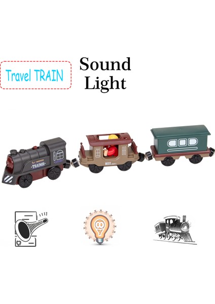 Çocuklar Elektrikli Tren Oyuncak Seti Tren Döküm Yuvası Oyuncak Standart Ahşap Tren Ray Demiryolu Için Fit (Yurt Dışından)