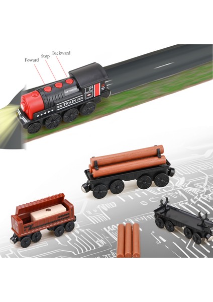 Çocuklar Elektrikli Tren Oyuncak Seti Tren Döküm Yuvası Oyuncak Standart Ahşap Tren Ray Demiryolu Için Fit (Yurt Dışından)