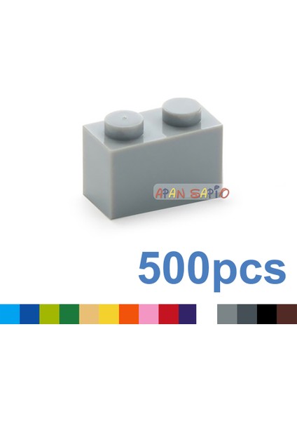 500 Adet 1x2 Nokta Dıy Yapı Taşları Kalın Rakamlar Tuğla Eğitim Yaratıcı Plastik Oyuncaklar Çocuklar Için 3004 ile Uyumlu (Yurt Dışından)