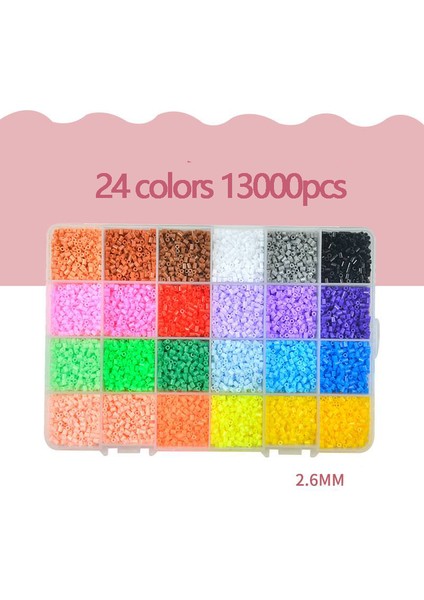 2.6mm 24/48 Renk Hama Boncuk Eğitim Demir Boncuk 3D Bulmaca Boncuk Ütüleme Garanti Perler Sigorta Boncuk Diy Oyuncak Miçangas (Yurt Dışından)
