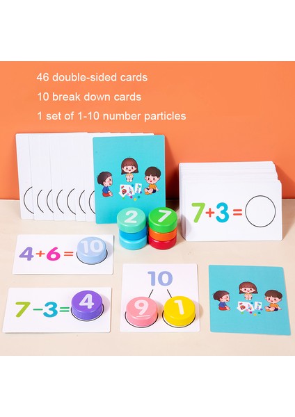 Çocuk Matematik Erken Eğitim Öğretim Yardımcıları Sayı Biliş Eşleştirme Matematik Operasyonları Öğrenme Eğitici Oyuncaklar (Yurt Dışından)