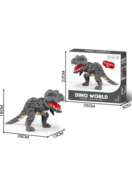 Küçük Yapılı Dinozor Tyrannosaurus Rex Veya Velocira Modelleri Mikro Mini Yapı Taşları Bulmaca Oyuncaklar Mükemmel Hediyeler Masaüstü Dekorasyon (Yurt Dışından)